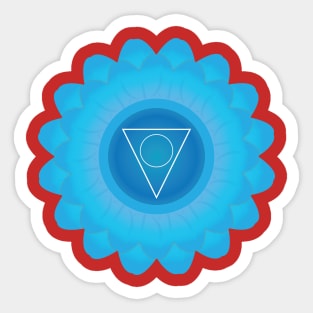 Throat chakra, Vishauddha Chakra Yoga and Meditation Sticker